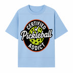 Certified Pickleball Addict T-Shirt | Pickleball Fan Apparel | Funny Sports Gift for Players | Green Paddle Ball Design - T-shirt 1758685032825.jpg