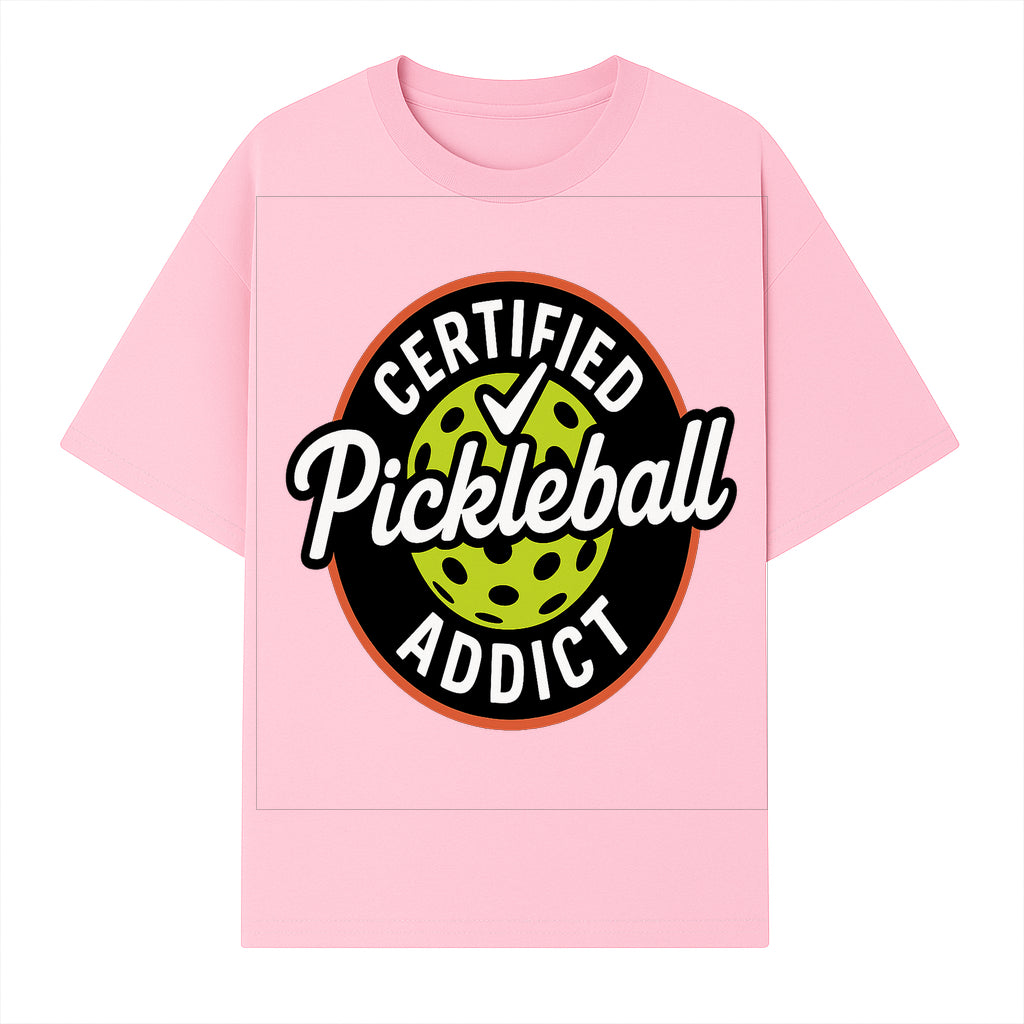 Certified Pickleball Addict T-Shirt | Pickleball Fan Apparel | Funny Sports Gift for Players | Green Paddle Ball Design - T-shirt 1758685032942.jpg