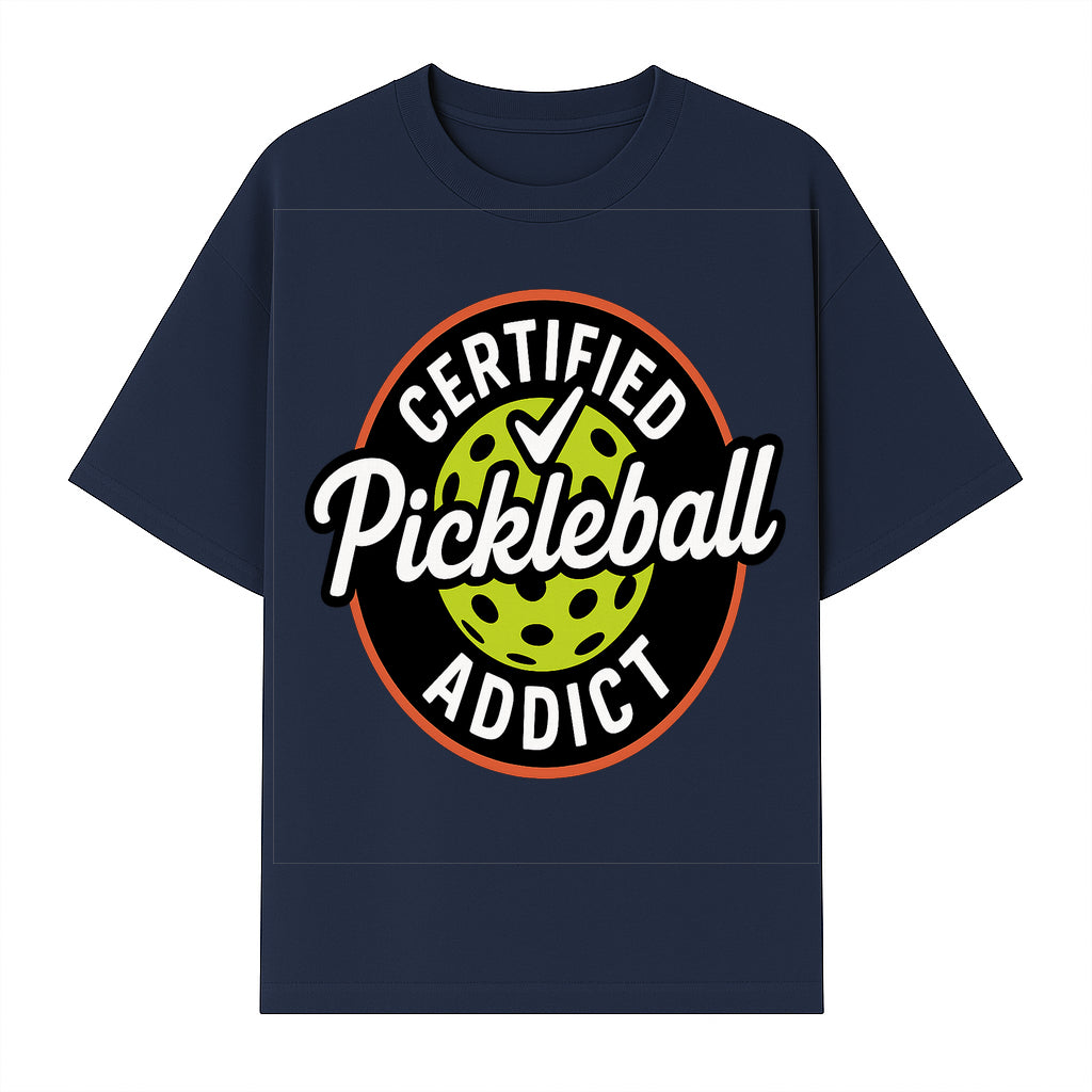 Certified Pickleball Addict T-Shirt | Pickleball Fan Apparel | Funny Sports Gift for Players | Green Paddle Ball Design - T-shirt 1758685033229.jpg