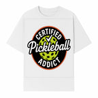 Certified Pickleball Addict T-Shirt | Pickleball Fan Apparel | Funny Sports Gift for Players | Green Paddle Ball Design - T-shirt 1758685033613.jpg