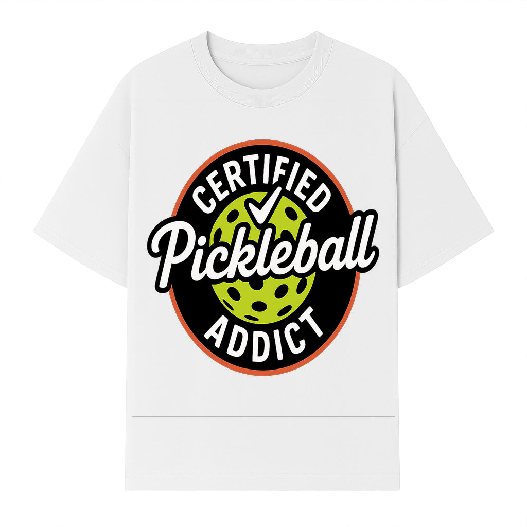 Certified Pickleball Addict T-Shirt | Pickleball Fan Apparel | Funny Sports Gift for Players | Green Paddle Ball Design - T-shirt 1758685033613.jpg