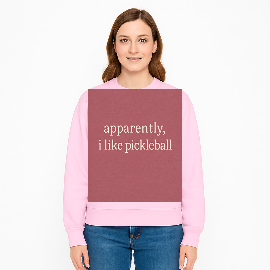 Apparently, I Like Pickleball T-Shirt for Fun Sports Lovers - Unique Graphic Tee for Pickleball Fans - Sweatshirt 1758685034453.jpg