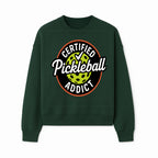 Certified Pickleball Addict T-Shirt | Pickleball Fan Apparel | Funny Sports Gift for Players | Green Paddle Ball Design - Sweatshirt 1758685035556.jpg