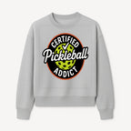 Certified Pickleball Addict T-Shirt | Pickleball Fan Apparel | Funny Sports Gift for Players | Green Paddle Ball Design - Sweatshirt 1758685035676.jpg