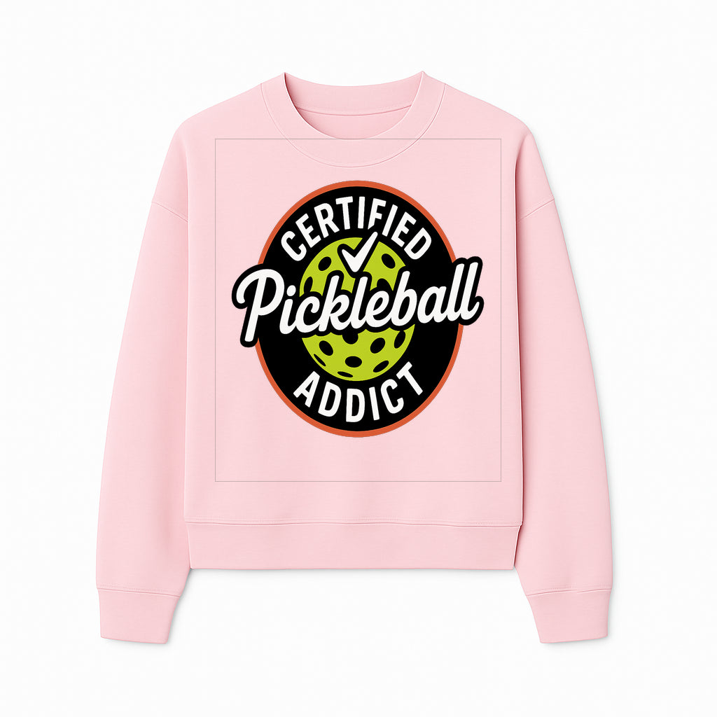 Certified Pickleball Addict T-Shirt | Pickleball Fan Apparel | Funny Sports Gift for Players | Green Paddle Ball Design - Sweatshirt 1758685035940.jpg