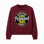Certified Pickleball Addict T-Shirt | Pickleball Fan Apparel | Funny Sports Gift for Players | Green Paddle Ball Design - Sweatshirt 1758685036092.jpg