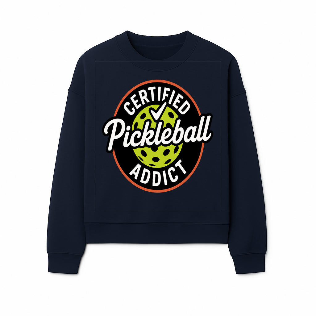 Certified Pickleball Addict T-Shirt | Pickleball Fan Apparel | Funny Sports Gift for Players | Green Paddle Ball Design - Sweatshirt 1758685036272.jpg
