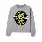 Certified Pickleball Addict T-Shirt | Pickleball Fan Apparel | Funny Sports Gift for Players | Green Paddle Ball Design - Sweatshirt 1758685036542.jpg