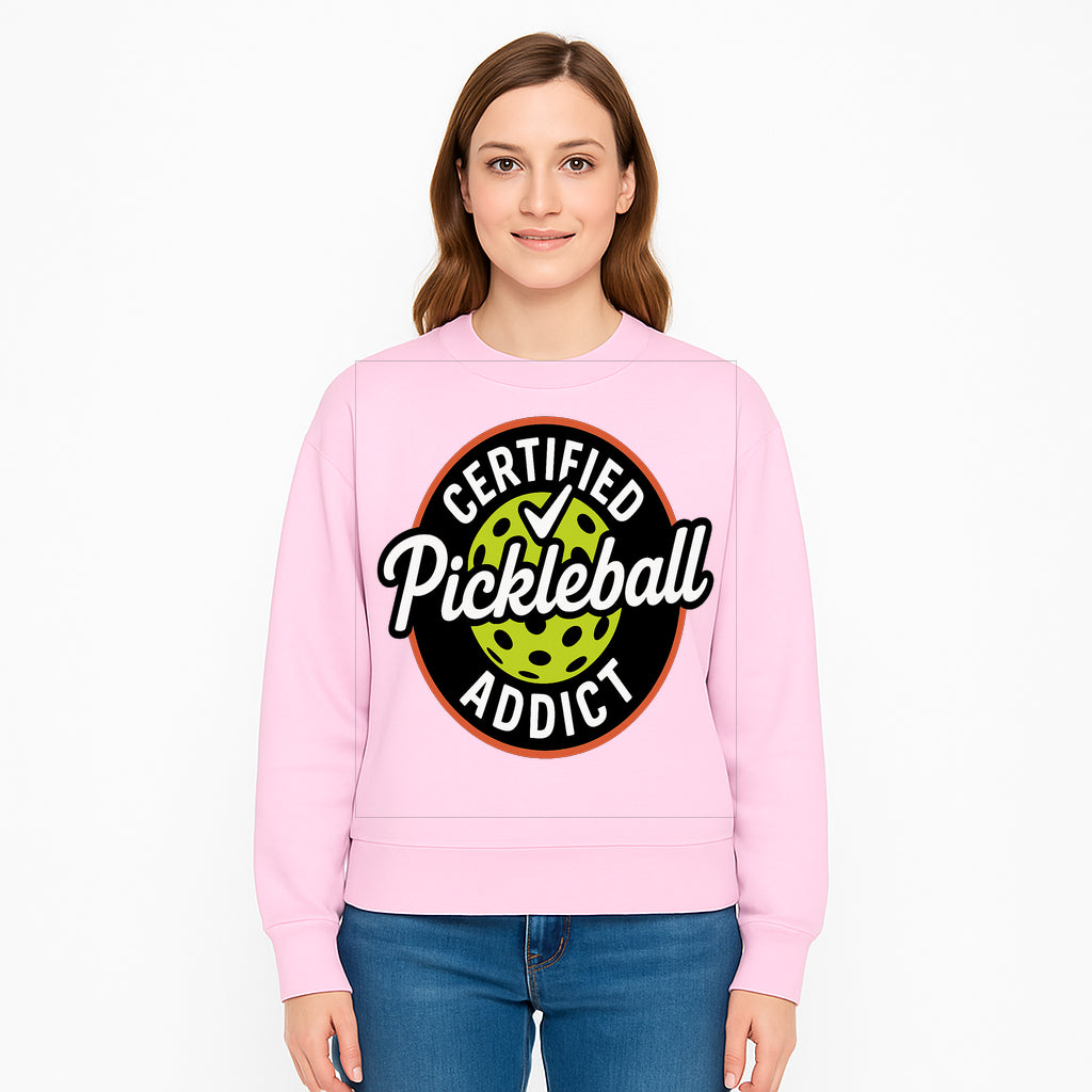 Certified Pickleball Addict T-Shirt | Pickleball Fan Apparel | Funny Sports Gift for Players | Green Paddle Ball Design - Sweatshirt 1758685037972.jpg