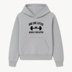And She Lifted Heavily Ever After Gym Motivational Wall Art, Fitness Decor, Powerlifting Quote, Women's Strength Training Print - Hoodie 1758686603642.jpg