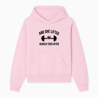 And She Lifted Heavily Ever After Gym Motivational Wall Art, Fitness Decor, Powerlifting Quote, Women's Strength Training Print - Hoodie 1758686604536.jpg