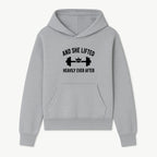 And She Lifted Heavily Ever After Gym Motivational Wall Art, Fitness Decor, Powerlifting Quote, Women's Strength Training Print - Hoodie 1758686605069.jpg