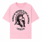 Always Be Prepared to Give an Answer Faith-Based Spartan Design Wall Art - Inspirational Quote from 1 Peter 3:15 - T-shirt 1758686607356.jpg