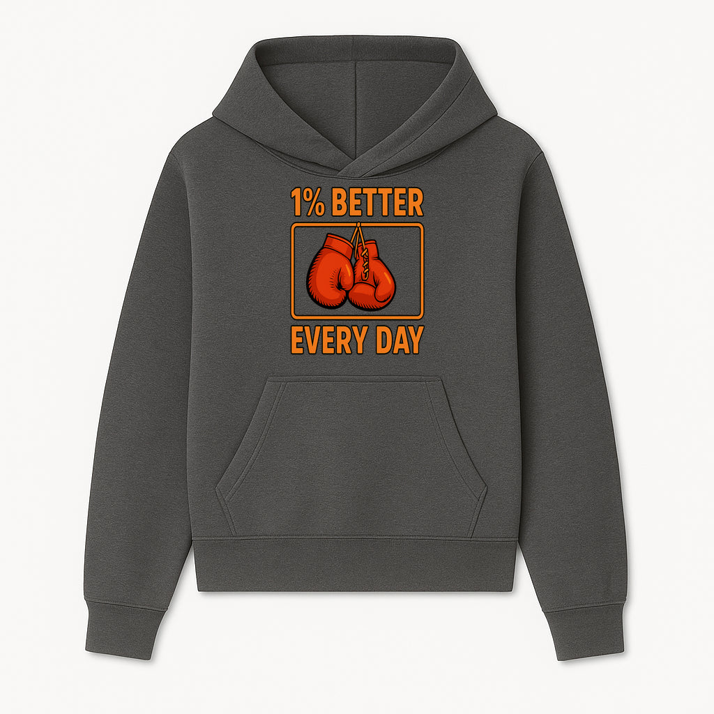 Boxing Gloves Inspirational Wall Art - 1% Better Every Day Motivational Print for Fitness and Personal Growth - Hoodie 1758686610002.jpg