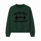 And She Lifted Heavily Ever After Gym Motivational Wall Art, Fitness Decor, Powerlifting Quote, Women's Strength Training Print - Sweatshirt 1758686610007.jpg