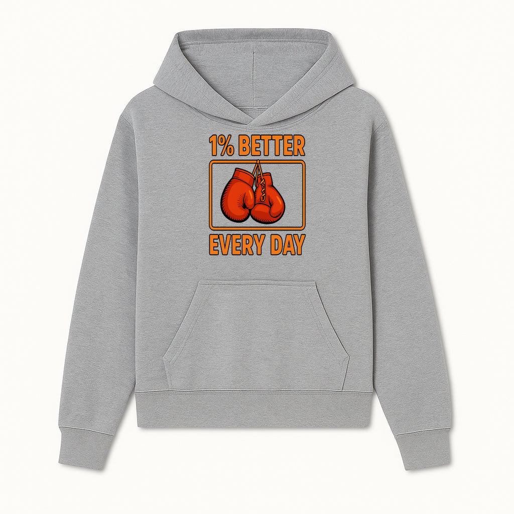 Boxing Gloves Inspirational Wall Art - 1% Better Every Day Motivational Print for Fitness and Personal Growth - Hoodie 1758686610255.jpg