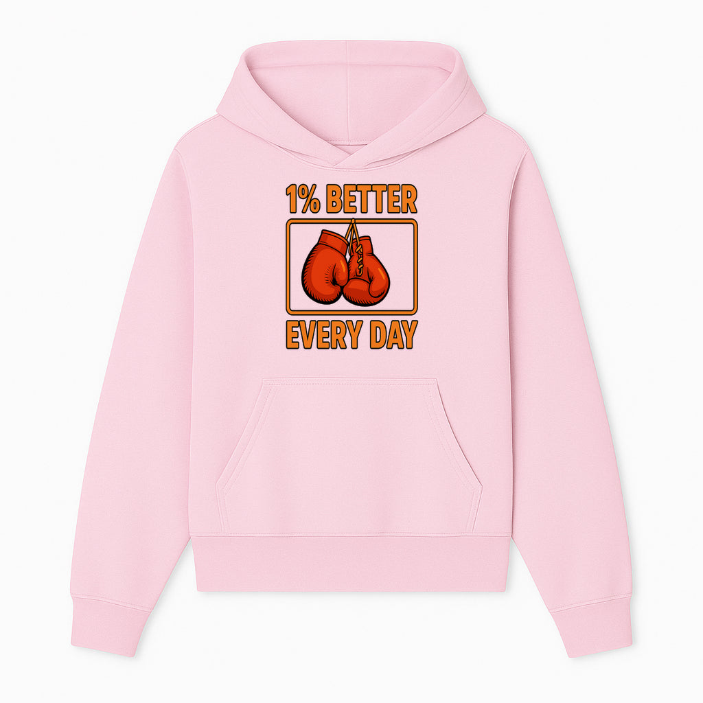 Boxing Gloves Inspirational Wall Art - 1% Better Every Day Motivational Print for Fitness and Personal Growth - Hoodie 1758686610554.jpg
