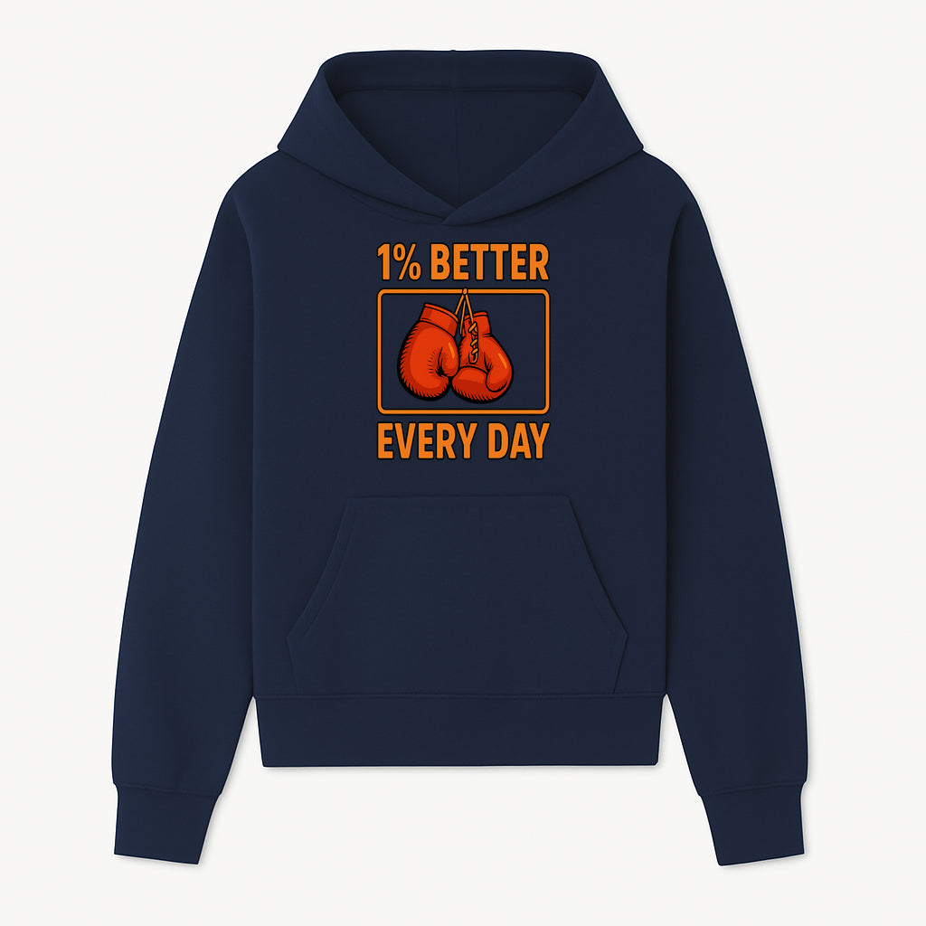 Boxing Gloves Inspirational Wall Art - 1% Better Every Day Motivational Print for Fitness and Personal Growth - Hoodie 1758686610815.jpg