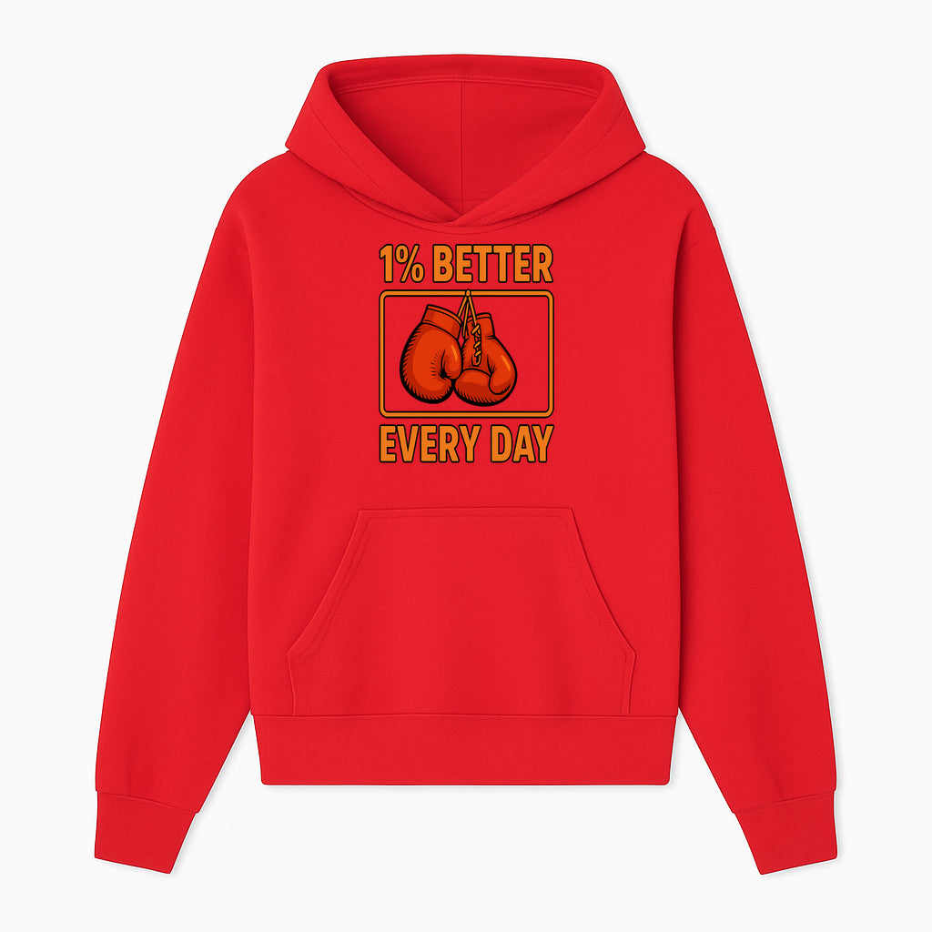 Boxing Gloves Inspirational Wall Art - 1% Better Every Day Motivational Print for Fitness and Personal Growth - Hoodie 1758686610951.jpg