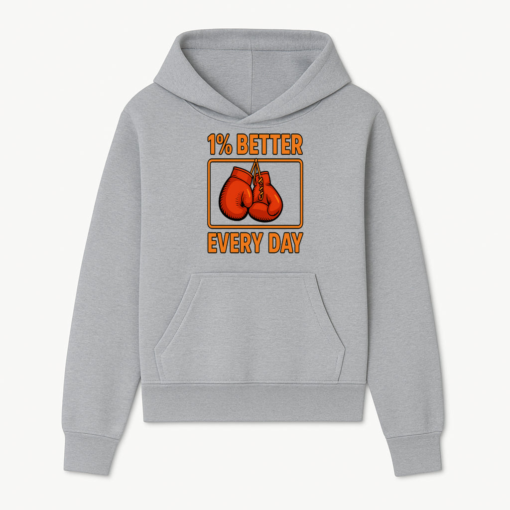 Boxing Gloves Inspirational Wall Art - 1% Better Every Day Motivational Print for Fitness and Personal Growth - Hoodie 1758686611122.jpg