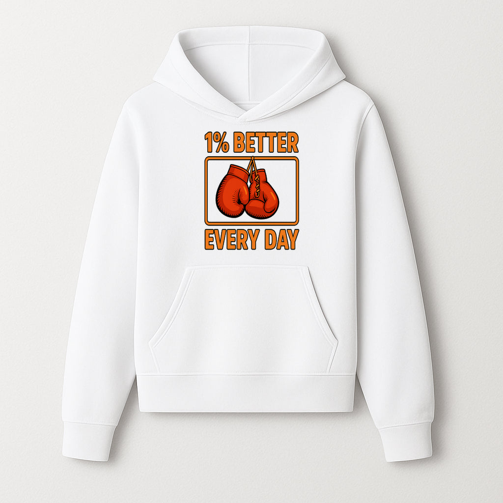 Boxing Gloves Inspirational Wall Art - 1% Better Every Day Motivational Print for Fitness and Personal Growth - Hoodie 1758686611251.jpg