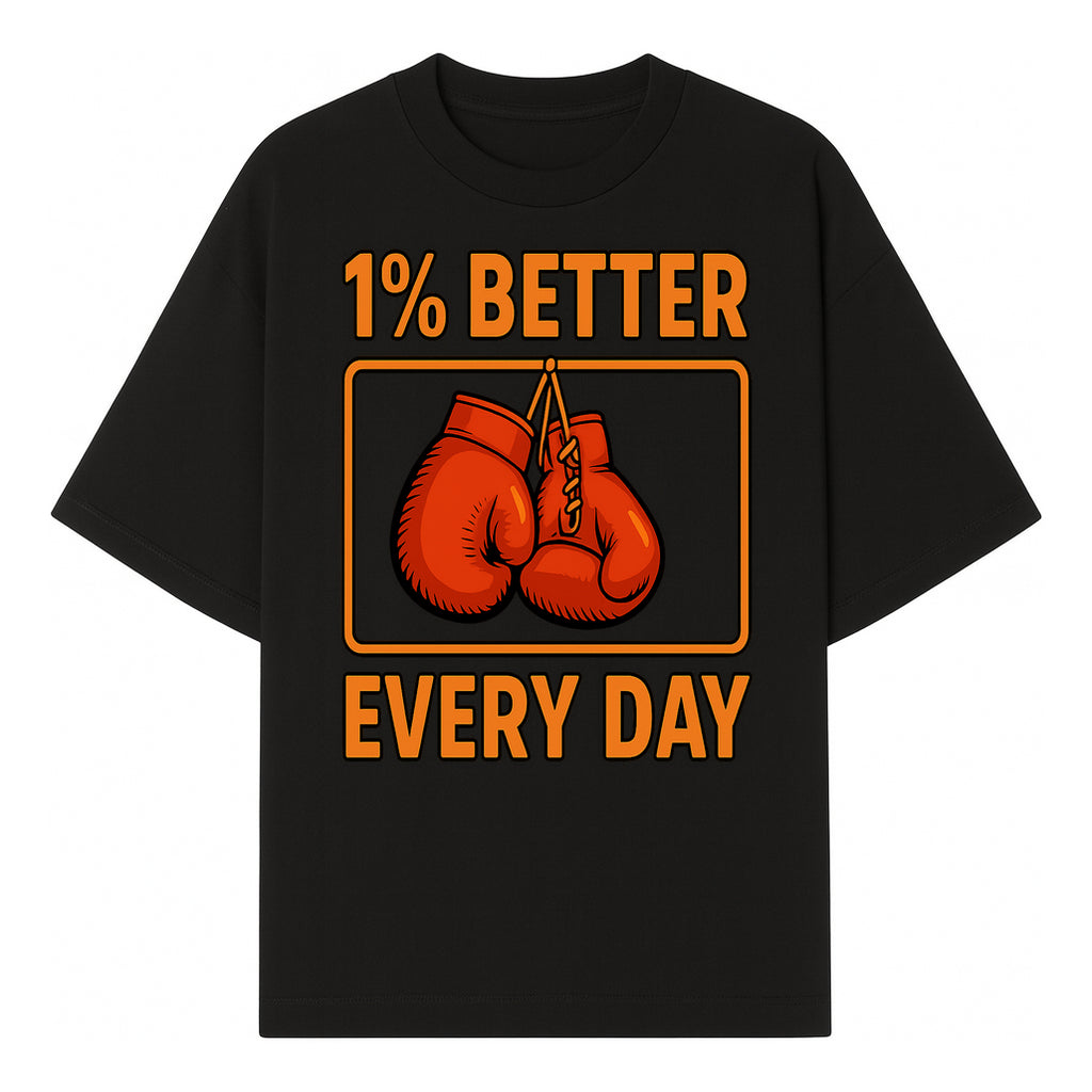 Boxing Gloves Inspirational Wall Art - 1% Better Every Day Motivational Print for Fitness and Personal Growth - T-shirt 1758686612798.jpg