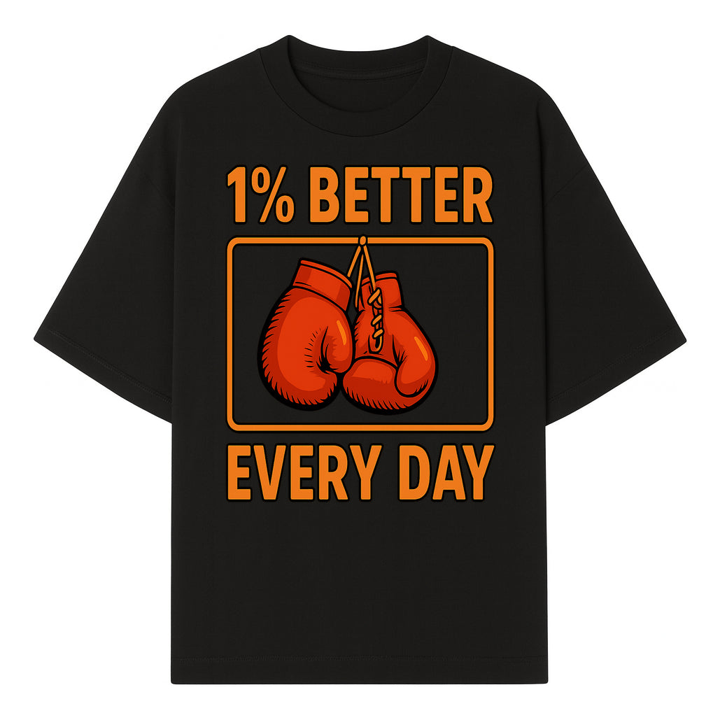 Boxing Gloves Inspirational Wall Art - 1% Better Every Day Motivational Print for Fitness and Personal Growth - T-shirt 1758686612798.jpg