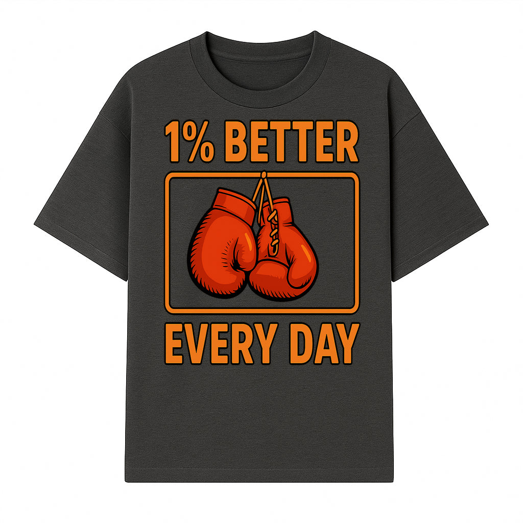 Boxing Gloves Inspirational Wall Art - 1% Better Every Day Motivational Print for Fitness and Personal Growth - T-shirt 1758686612911.jpg