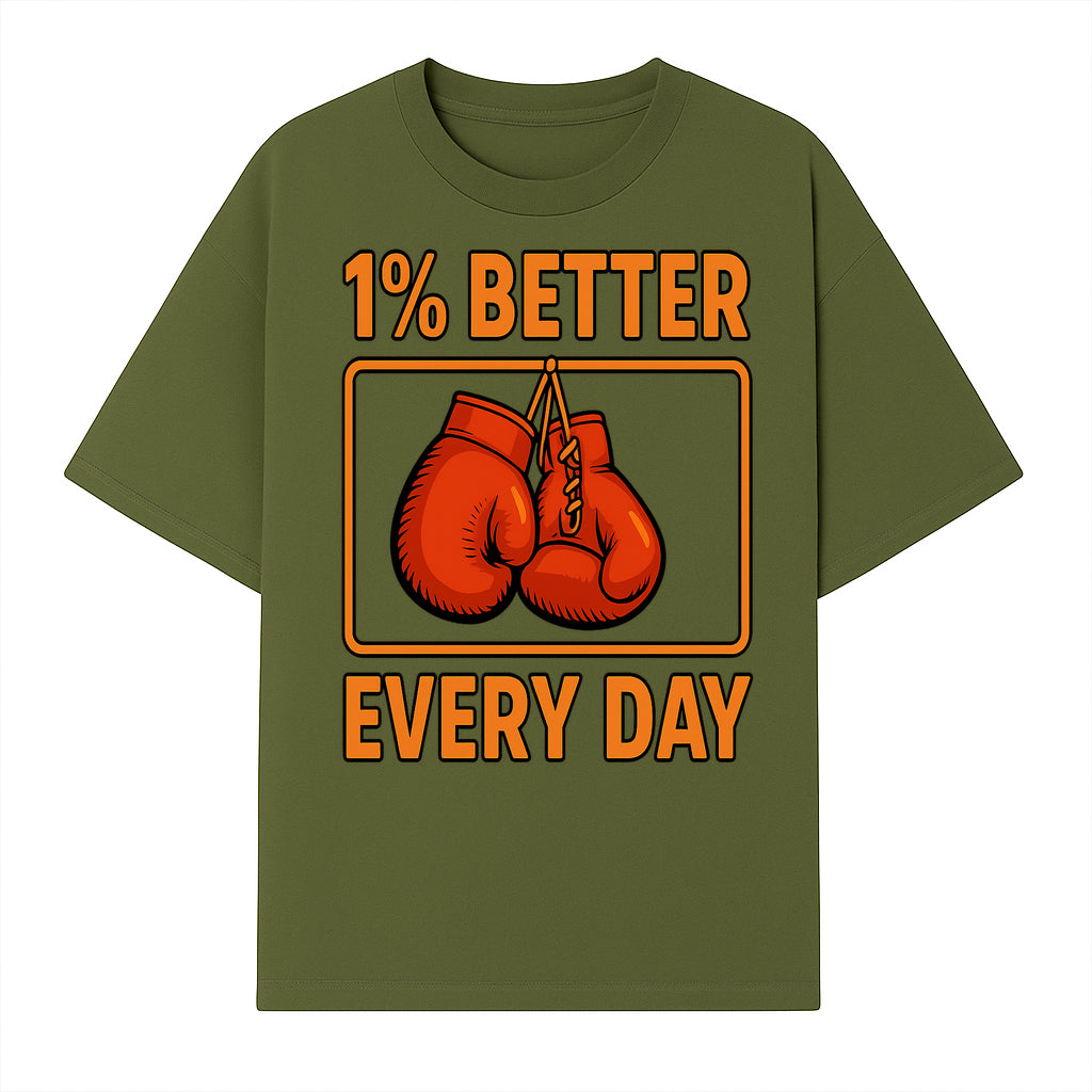 Boxing Gloves Inspirational Wall Art - 1% Better Every Day Motivational Print for Fitness and Personal Growth - T-shirt 1758686613077.jpg