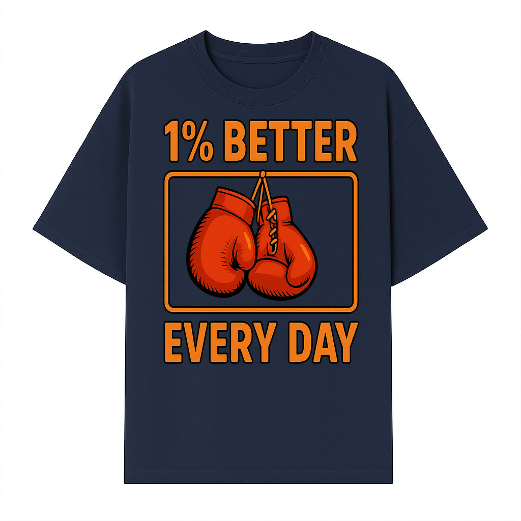 Boxing Gloves Inspirational Wall Art - 1% Better Every Day Motivational Print for Fitness and Personal Growth - T-shirt 1758686613889.jpg