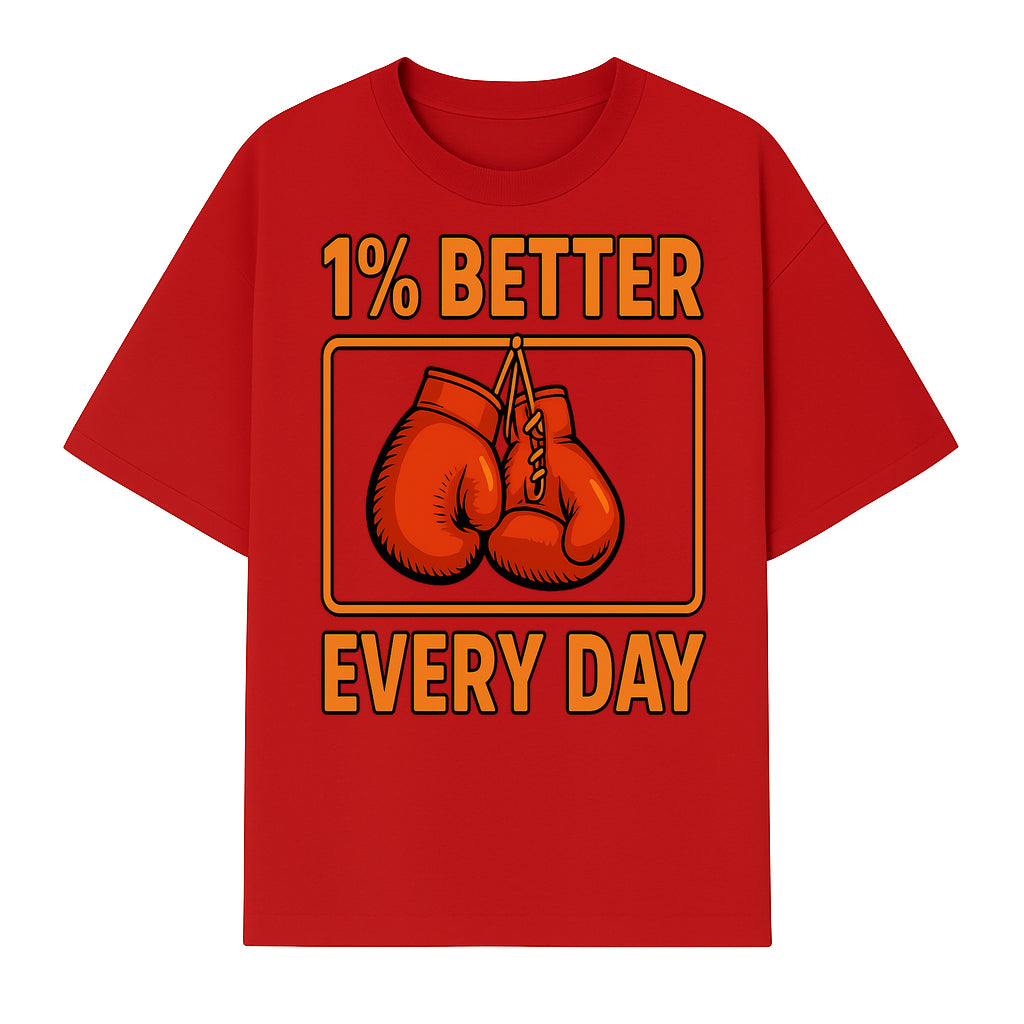 Boxing Gloves Inspirational Wall Art - 1% Better Every Day Motivational Print for Fitness and Personal Growth - T-shirt 1758686614027.jpg