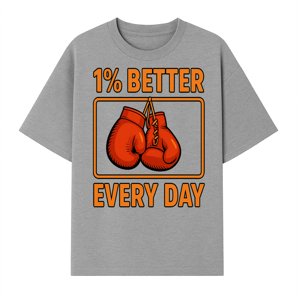 Boxing Gloves Inspirational Wall Art - 1% Better Every Day Motivational Print for Fitness and Personal Growth - T-shirt 1758686614154.jpg