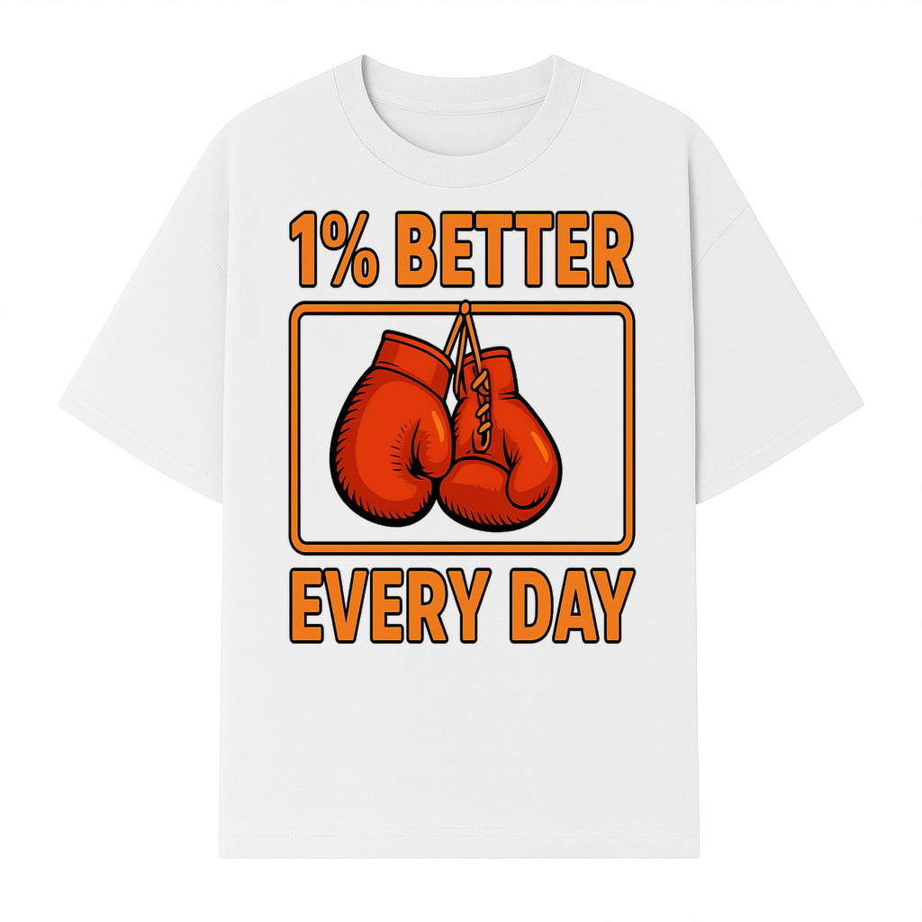 Boxing Gloves Inspirational Wall Art - 1% Better Every Day Motivational Print for Fitness and Personal Growth - T-shirt 1758686614304.jpg