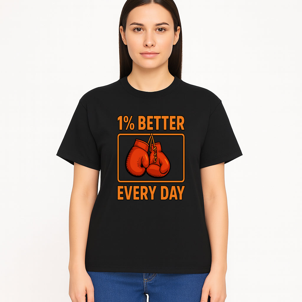 Boxing Gloves Inspirational Wall Art - 1% Better Every Day Motivational Print for Fitness and Personal Growth - T-shirt 1758686615576.jpg
