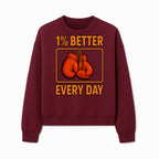 Boxing Gloves Inspirational Wall Art - 1% Better Every Day Motivational Print for Fitness and Personal Growth - Sweatshirt 1758686616707.jpg