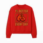 Boxing Gloves Inspirational Wall Art - 1% Better Every Day Motivational Print for Fitness and Personal Growth - Sweatshirt 1758686617005.jpg