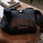 Embroidered Spooky Season Sweatshirt Embroidered Sweatshirt Halloween Sweatshirt Spooky Season Crewneck Halloween Crewneck Halloween Sweater 1758700194494.jpg