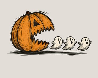 Trendy Halloween Pumpkin Chasing Ghost Halloween Costume Spooky Season Fall Vibes Funny Halloween Boo Ghost Shirt Design 1758855104260.jpg