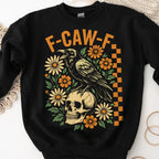Crow Raven F Caw F Funny Halloween Gothic Floral Checkered Dark Bird Sublimation Crow Bird Humor 1758860366844.jpg