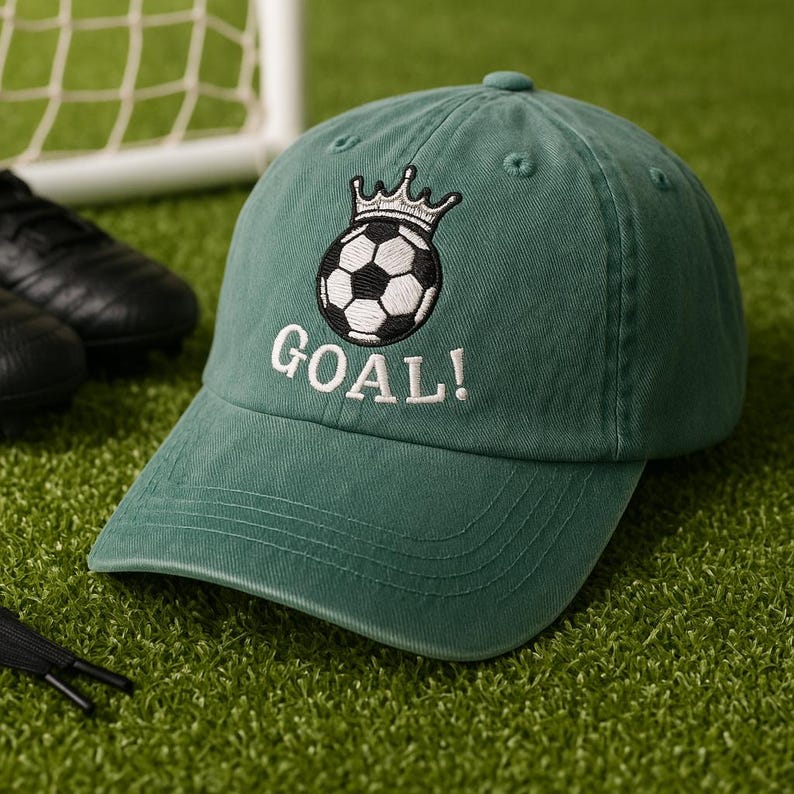 Embroidered Goal Dad Cap Soccer Football Crown Washed Hat World Cup Fan Gift Game Day Sports Cap 1758881125664.jpg