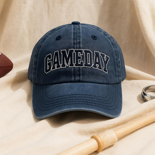 Gameday Embroidered Hat Vintage Washed Baseball Cap Game Day Dad Hat Sports Fan Gift Unisex Adjustable Cap Football Tailgate Hat 1759114594852.jpg