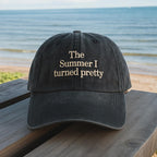 Embroidered Sunshine Beach Washed Cap Coastal Hat Summer Vacation Cap Ocean Lover Gift Seashell Embroidered Hat Beach Outfit Accessory 1759118909462.jpg