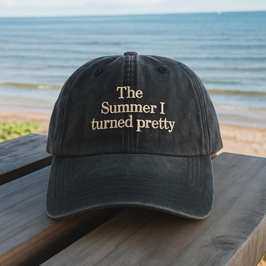 Embroidered Sunshine Beach Washed Cap Coastal Hat Summer Vacation Cap Ocean Lover Gift Seashell Embroidered Hat Beach Outfit Accessory 1759118909462.jpg
