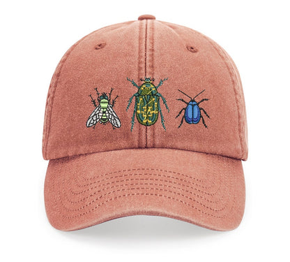 Fun Minibeast Bugs Embroidered Vintage Style Cap   100 Brushed Cotton   More Colours   Free Delivery   Hat Summer Style 1759119521736.jpg