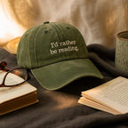 Embroidered Id Rather Be Reading Hat Reading Era Hat Reading Hats Reading Club Hats Librarian Gift Teacher Appreciation Gift 1759129898099.jpg