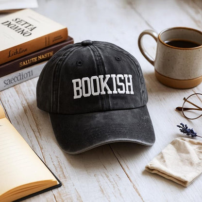 Embroidered Bookish Hat Caps Bookworm Hat Book Nerd Hat Book Lover Hat Bookish Gift Gift For Book Lover Librarian Hat 1759136113812.jpg