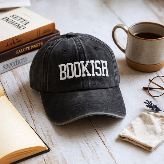 Embroidered Bookish Hat Caps Bookworm Hat Book Nerd Hat Book Lover Hat Bookish Gift Gift For Book Lover Librarian Hat 1759136113812.jpg