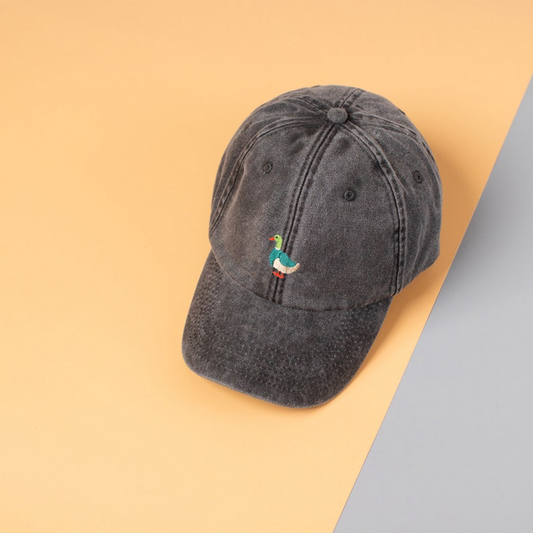 Embroidered Duck Cotton Cap Vintage Washed Out Style Dad Hat 1759136228793.png
