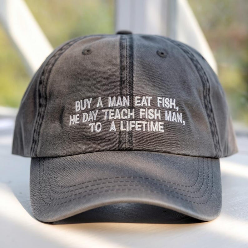 Buy A Man Eat Fish He Day Embroidered Baseball Hat Funny Dad Embroidered Hat Vintage Dad Hat Fishing Lover Gift For Dad 1759197994193.jpg