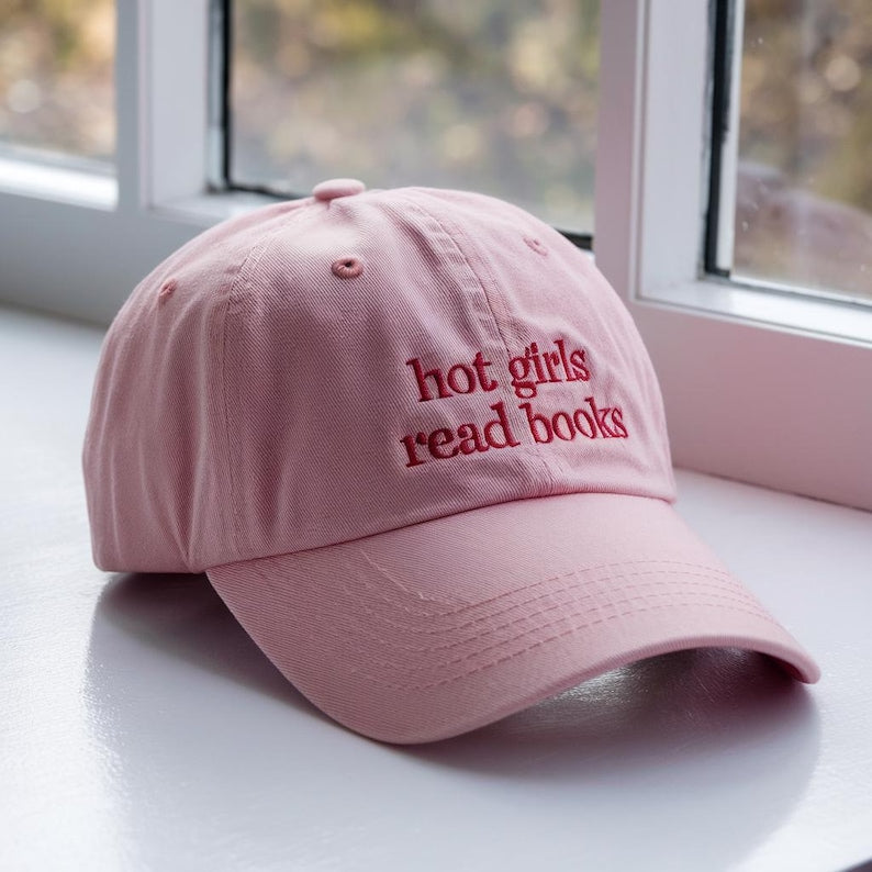 Hot Girls Read Book Embroidered Baseball Cap Cute Bookish Girl Embroidered Hat Summer Cap For Bookworm Book Lover Hat 1759200989630.jpg